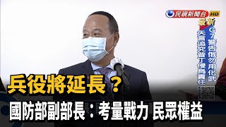 兵役將延長? 國防部副部長:考量戰力+民眾權益－民視台語新聞