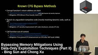 D2T2   Bypassing Memory Mitigations Using Data Only Exploitation Techniques   Bing Sun