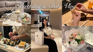 25歳誕生日＆記念日デートVlog 🥂🩶Dior購入品/ザウェスティン都ホテル ホカンス✨/鉄板焼きディナー🍽️/おすすめお寿司🍣#遠距離 #호캉스 #일본인 #오사카 #오사카맛집 #travel