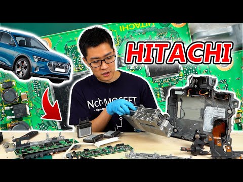 HITACHI Inverter Teardown!! Audi e-tron. Wow it's Made in JAPAN !