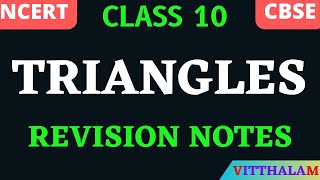 | Class 10 | NCERT | CBSE | Triangles | Revision Notes | Concepts | Mathematics |