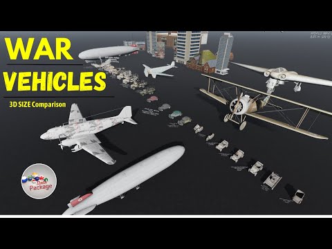 Military Vehicles 3D SIZE Comparison (WWI&II)