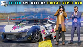 GTA 5 : MICHAEL GIFTED EXPENSIVE SUPER CAR TO POLICE COMMISSIONER || BB GAMING