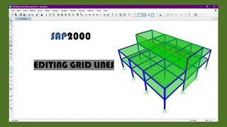 Part 3 | How to edit grid lines in SAP2000 | Adding grid lines | removing grid lines |
