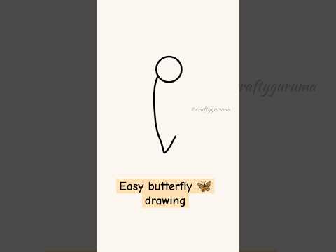 Butterfly simple drawing steps... #digitaldesign #butterflydrawing #drawing #simpledrawing #shorts