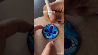 Dot mandala evil eye 🧿 fridge magnet tutorial #shorts #mandala #dotmandala #dotmandalapainting