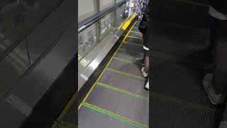 Interesting double segment escalator in Osaka Japan