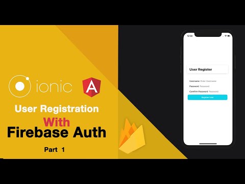 Ionic 4 Firebase Auth- User Registration with Email and password(2020!)