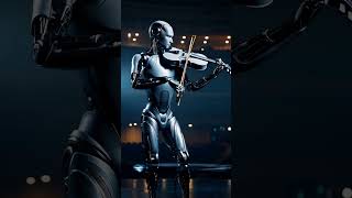 FUTURE ROBOT PLAYING VIOLIN.