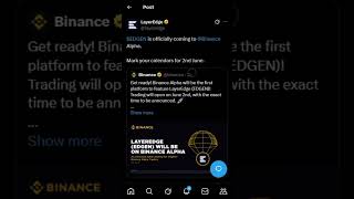🚀 Official Announcement: $EDGEN (LayerEdge) Coming to Binance Alpha! #EDGEN #BinanceAlpha #LayerEdge