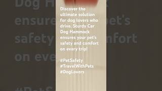for dog lovers # pet's safety and comfort on every trip!#PetSafety #TravelWithPets #DogLovers