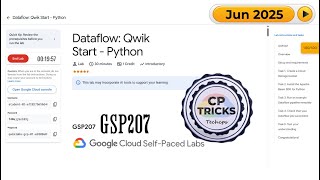 Dataflow: Qwik Start - Python | #GSP207 | #qwiklabs | #arcade