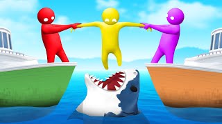 Teaming Up With My Friends in Gang Beasts!