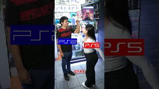 PS5 vs PS4 vs PS3 vs PS2 😱 #shorts #humor #ps5 #ps4 #ps3 #ps2 #sony #playstation #gta #gta6 #gamer