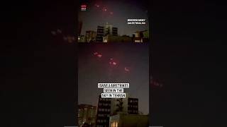 Israeli airstrikes seen in the sky in Tehran