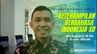 Perkenalan Tutor Rio Saputra Pengampu Mata Kuliah Keterampilan Berbahasa Indonesia SD