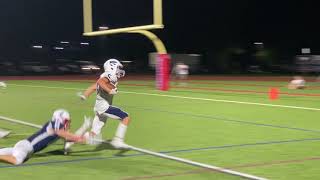 Chatham football player Jax Ulbrich scores his third touchdown of the game