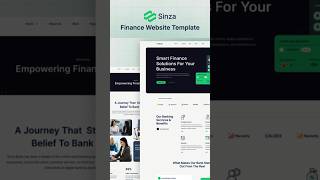 Sinza - Finance Website Template #webflow #shorts #finance #websitetemplate