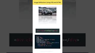 Create image reflection using CSS #cssshorts