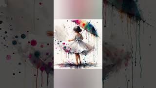 A little Girl playing in Rain #shorts #aiart #aiartist #aiartwork #aigirl #ailovers #ailove #ai