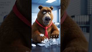 Work From Jungle Begins 🐻💻 #ai #aivideo #aivideoshorts #bear #office #aishorts