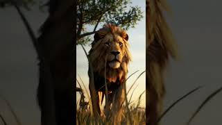 The Lion is Walking 🦁 | Short Animation #wildlife #nature #lionlove #lionlife #lionlooking