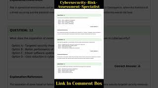 Cybersecurity-Risk-Assessment-Specialist Questions and Answers PDF | ISA CST Associate Certification