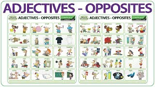 Adjectives Opposites in English | Learn English Adjectives and their Opposites | 64 Adjectives