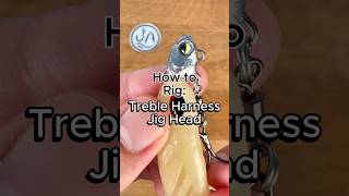 How to rig a treble harness jig head for soft plastic swimbaits #fishing #swimbait #bassfishing