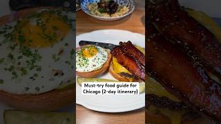 Must-try food guide for Chicago (2-day itinerary) 🍔 #chicago #vacation