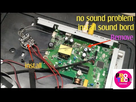 How to repair 32 inch led tv no sound problem solve# install sound bord with combo bord #pro tech