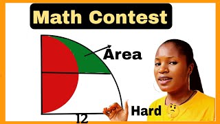 A Nice geometry math question| find the area of the green shaded portion.