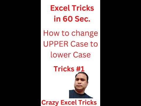 Make UPPER to Lower #shorts | Excel Tricks to make UPPER to lower #shorts  #shorts #youtubeshorts