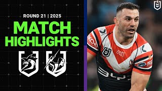 2025 NRL Match Highlights | Roosters v Storm | Round 21