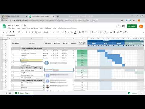 Google Sheets for Project Management - Add comments and assign them