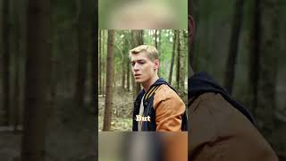 Half of the man’s body merged with the big tree
