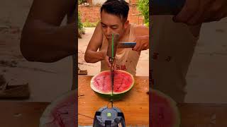 how to cut a watermelon accurately #shorts