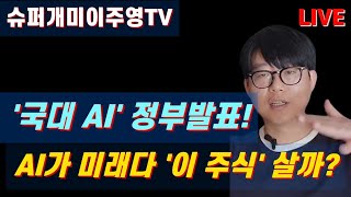 국대 'AI' 선수 정부 발표!  AI가 미래다 '이 주식' 더 살까?