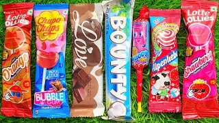Satisfying video Asmr lollipops candy unboxing video Asmr opening video and chocolate gummy candy
