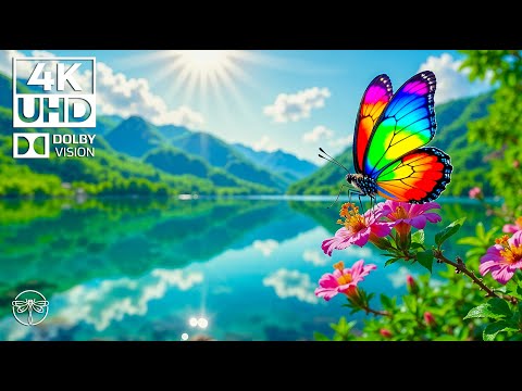 Piano in the Garden 4K 🦋🎼  Butterfly Whispers & Gentle Music Amidst Nature’s Green Glow