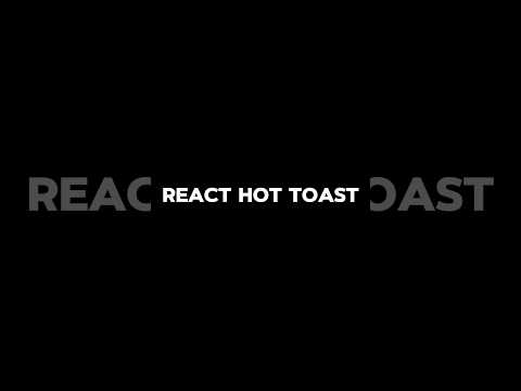 React Hot-Toast