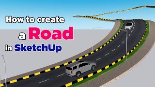 Creating a Mountain Road in SketchUp: A Beginner's Guide | #sketchup #nicetower #road