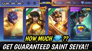 HOW MUCH ⁉️ DRAW SAINT SEIYA RESALE EVENT 2025 (100% GUARANTEED SKIN)!- MLBB