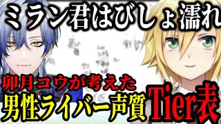 にじさんじ男性ライバー声質Tier表を作る卯月コウ【にじさんじ切り抜き/卯月コウ】