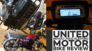 United Revolt 70cc Electric Motor Bike Review - Feature - Price - Top Speed
