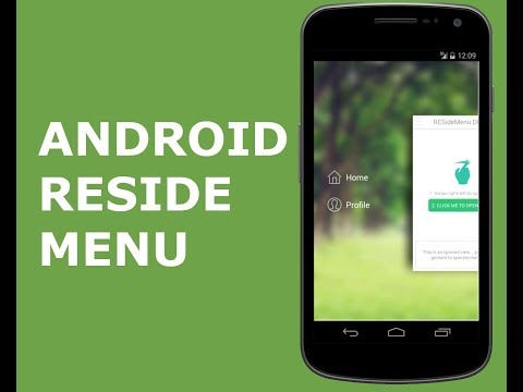 Create 3D Navigation Drawer using Reside menu in native android.