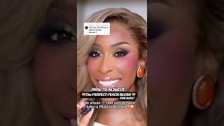 DARK SKIN WOC, TRY A PEACH BLUSH INSTEAD‼️🍑 #makeup #makeuptutorial #blush