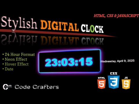 How To Create A Digital Click Using Html,Css & JavaScript || Code Crafters #coding #video