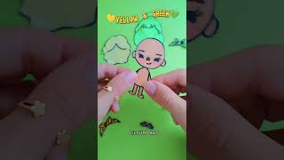 Yellow and Green 💛💚 Choose ONE Outfit and Hairstyle Toca Character ✨ #shorts #tocaboca #lilyumart