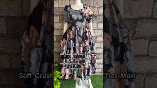 Soft Crush Delta Crepe 3 Tier Maxi #maternity #feedingkurtis #pregnancywear #maximaternitywear #maxi